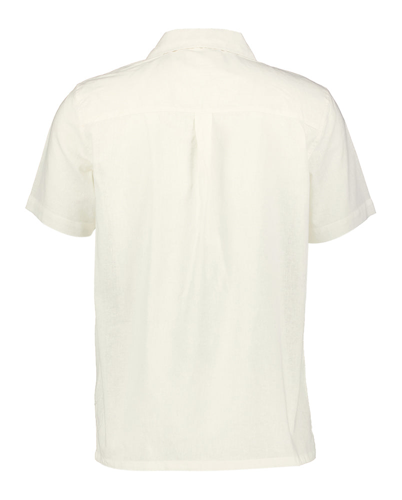 Chemise en coton blanc à manches courtes Anerkjendt