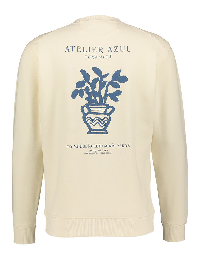 Pull écru imprimé au dos Karas Dstrezzed