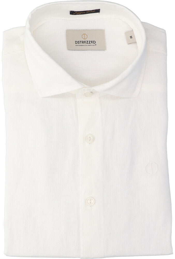 Chemise en lin blanc (coupe classique) à manches longues