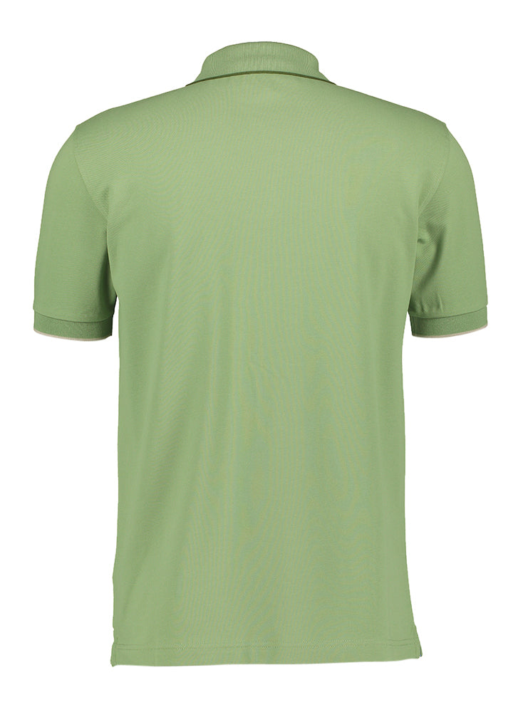 Groene polo met donkergroen detail Sun 68