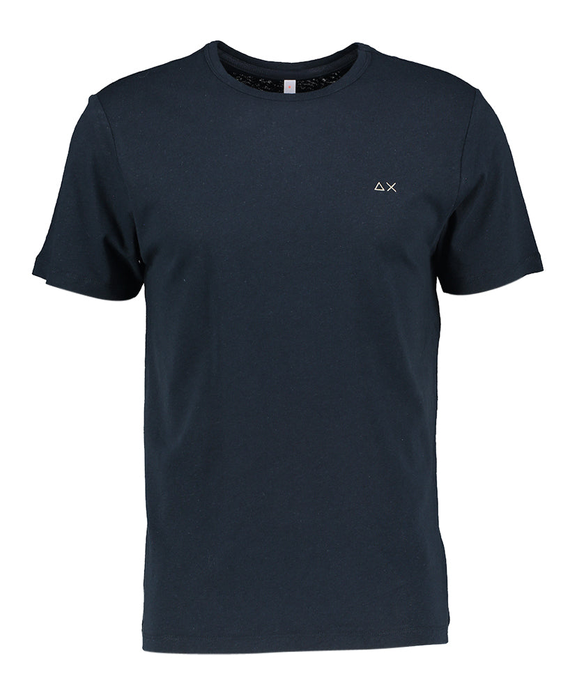 T-shirt bleu foncé avec logo de la marque Sun 68