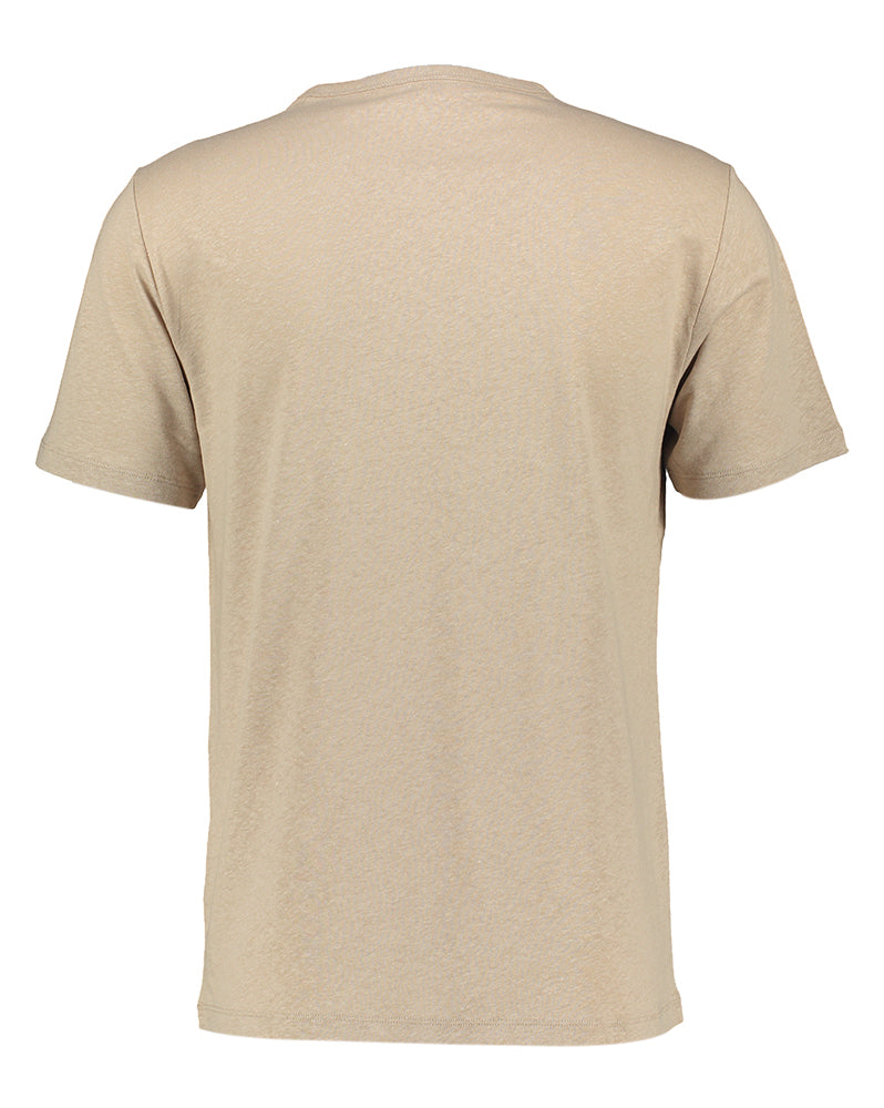 Beige t-shirt met merklogo Sun 68