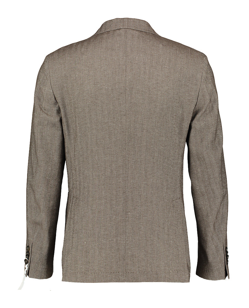 Bruine blazer met visgraat Manuel Ritz