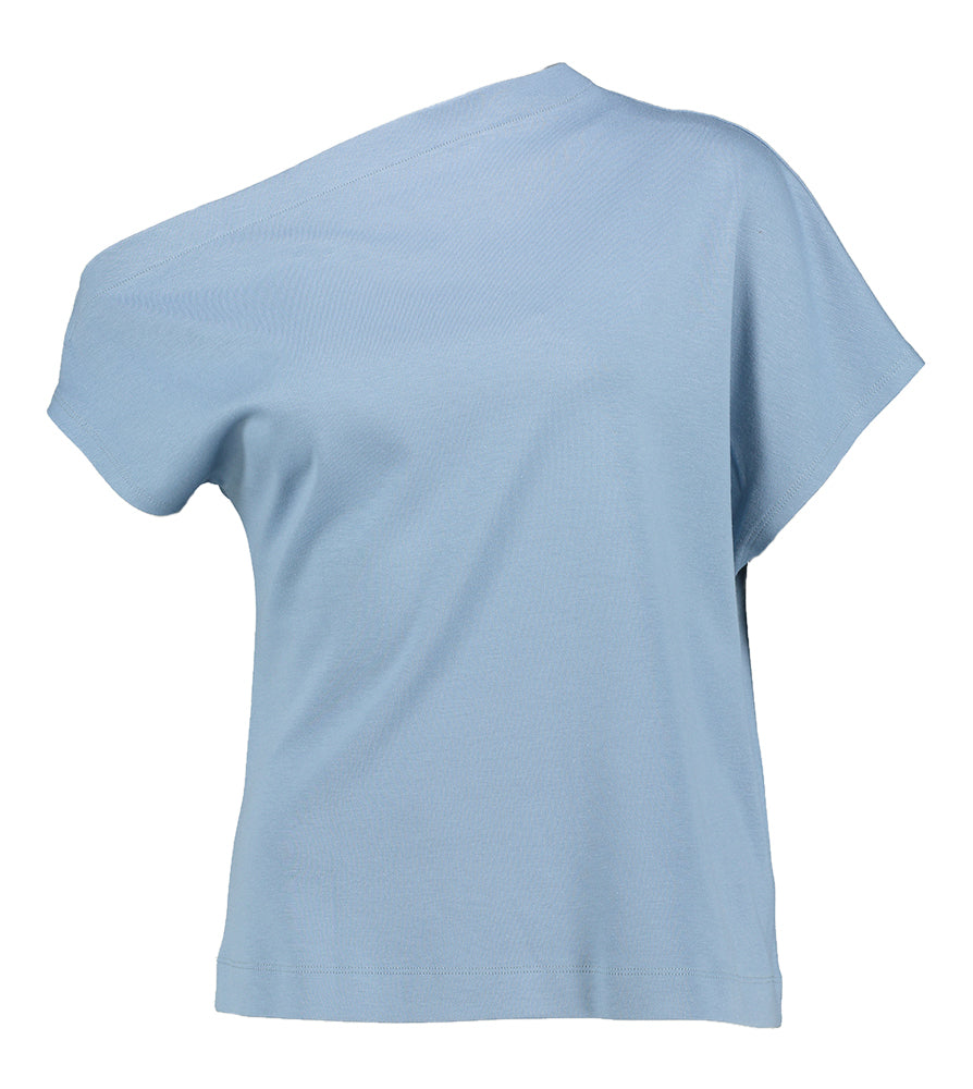 Blauwe t-shirt met boothals Fella Nathalie Vleeschouwer