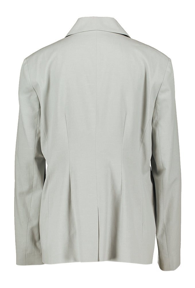 Grijs blauwe oversized kostuum blazer Nathalie Vleeschouwer