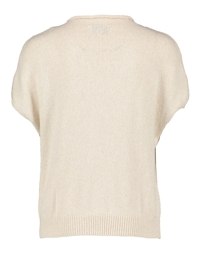 Pull crocheté écru Mill Nathalie Vleeschouwer