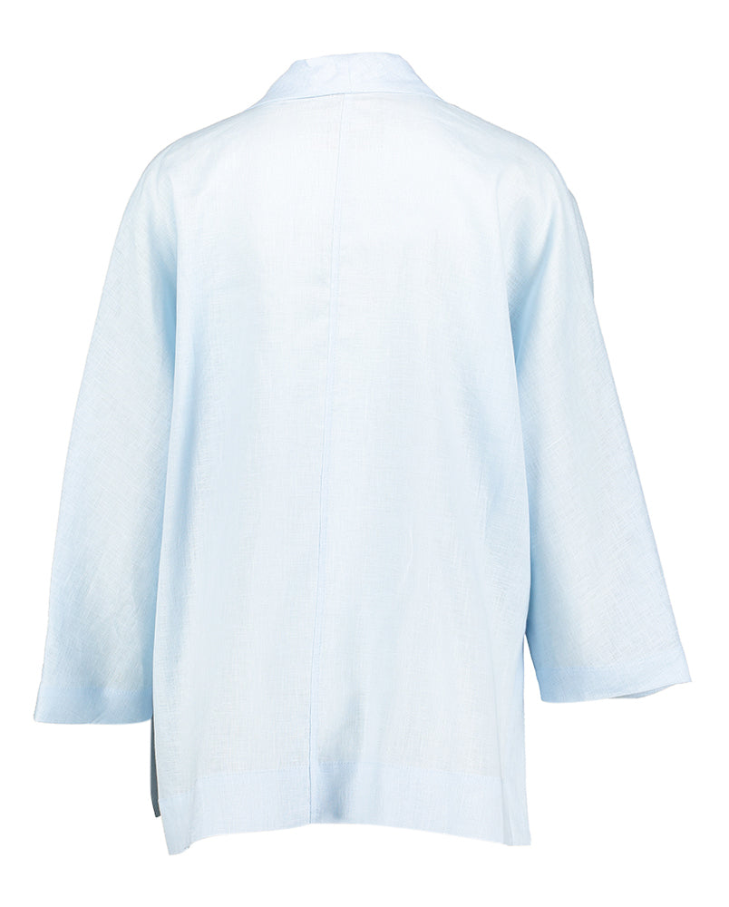 Licht blauwe linnen kimono Semicouture