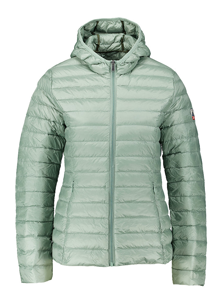Groene jas met kap Cloe Jott