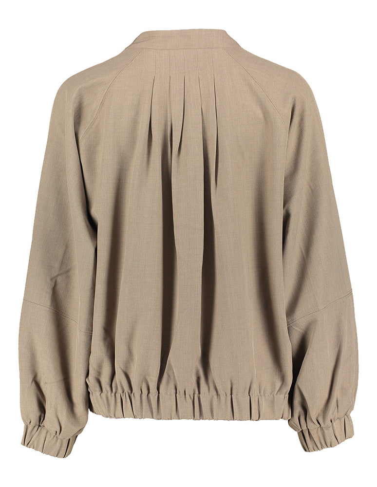 Donkerbruine jas Vanilla Bomber Jacket Withblack
