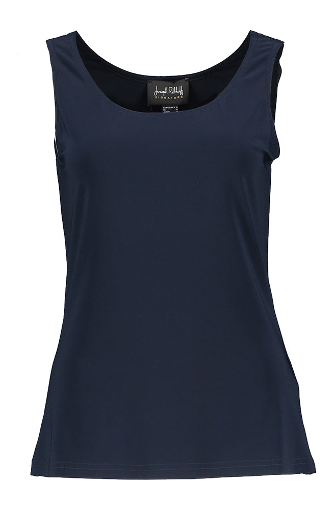 Ensemble structuré bleu foncé à manches transparentes Joseph Ribkoff