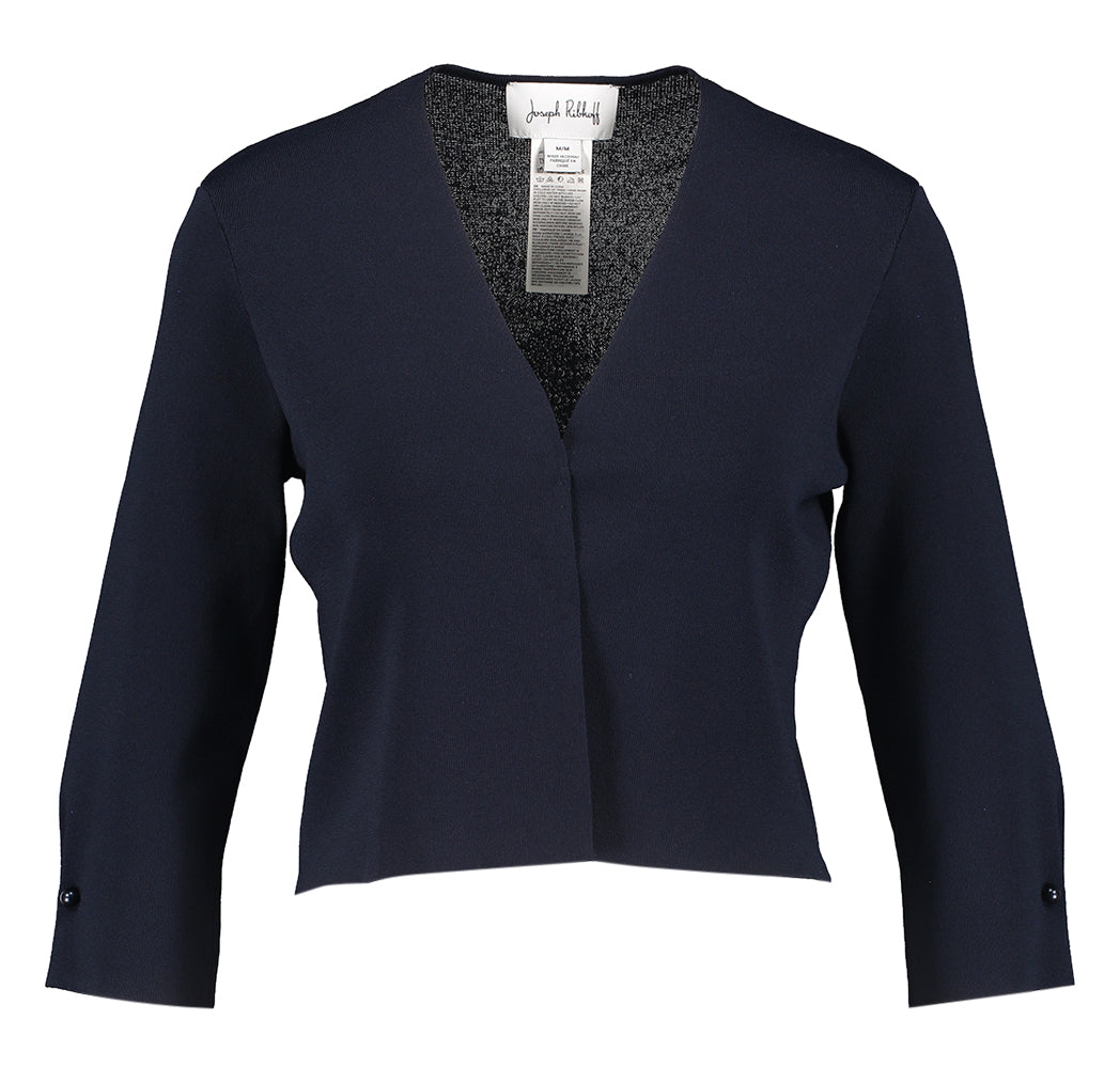 Ecru cropped bollero met driekwartmouwen Joseph Ribkoff