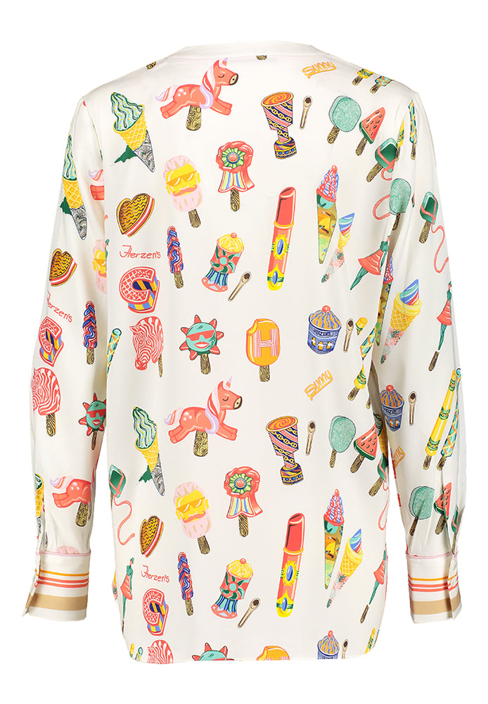 Chemisier blanc avec glace Herzen's