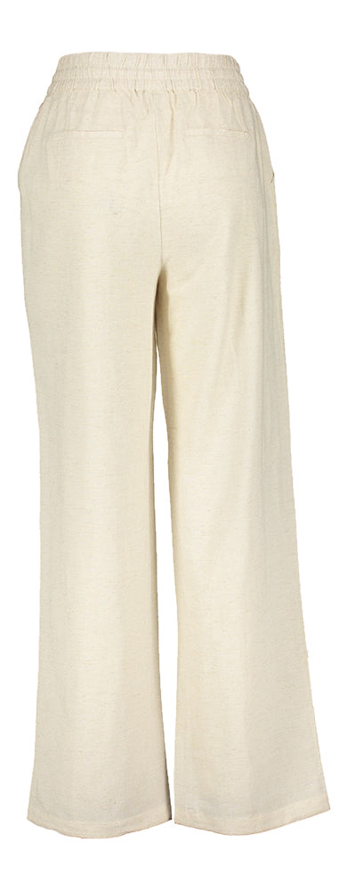 Beige losvallende broek met elastiek Nutusa Pants Numph