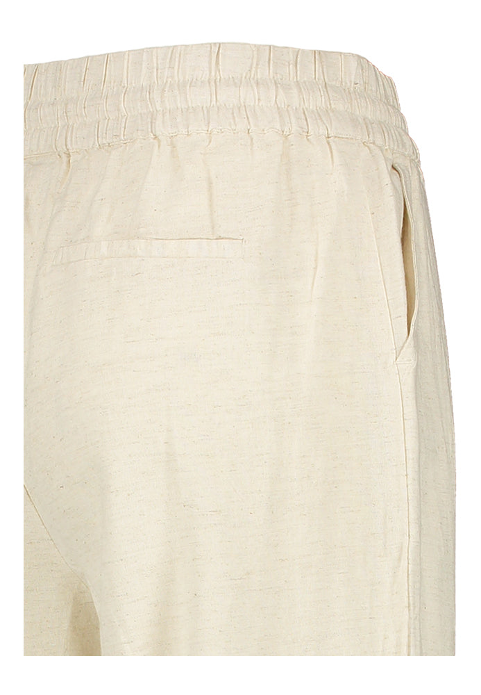 Beige losvallende broek met elastiek Nutusa Pants Numph