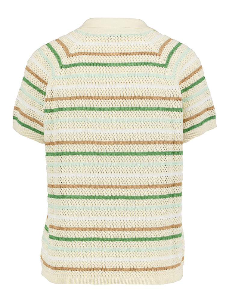 Beige gestreepte polo Riani