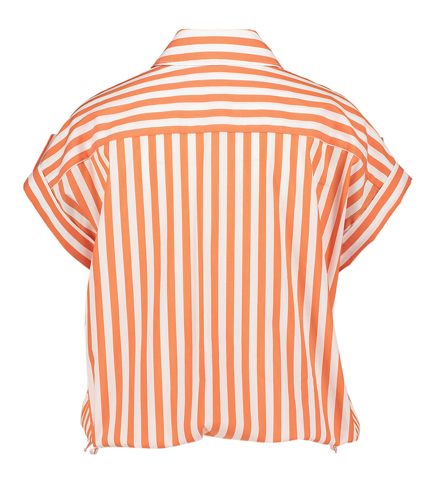Chemisier à rayures orange avec un lien en bas La Camicia