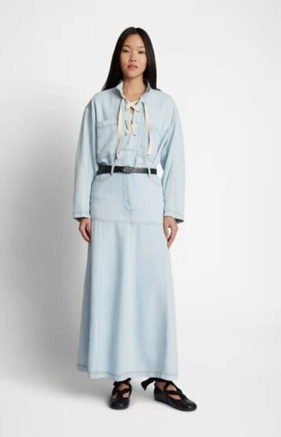 jupe longue bleu denim Tuxya Munthe