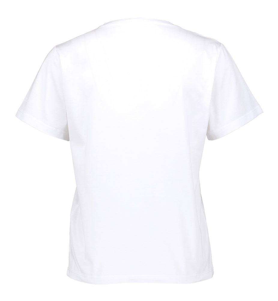 T-shirt blanc à col en V de Rafe Kocca