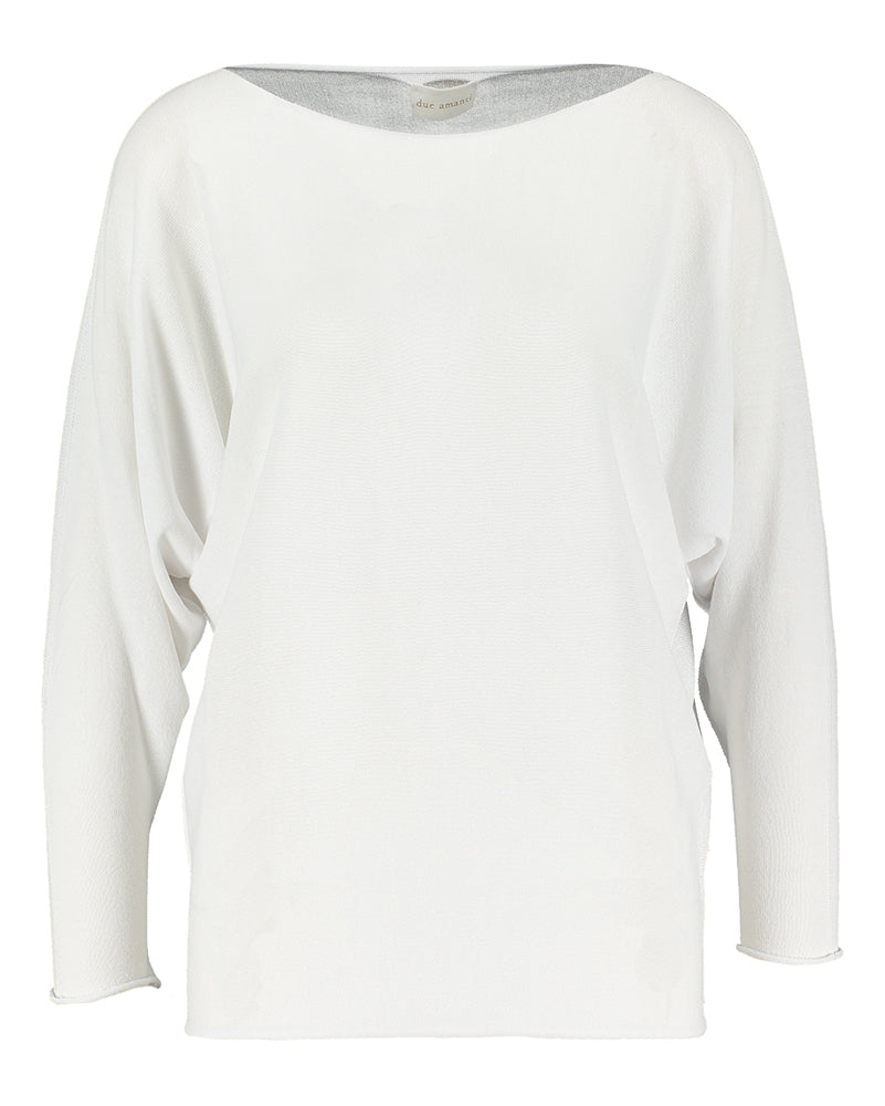 Witte Bemi pull met boothals Due Amanti