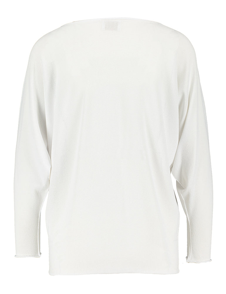 Witte Bemi pull met boothals Due Amanti