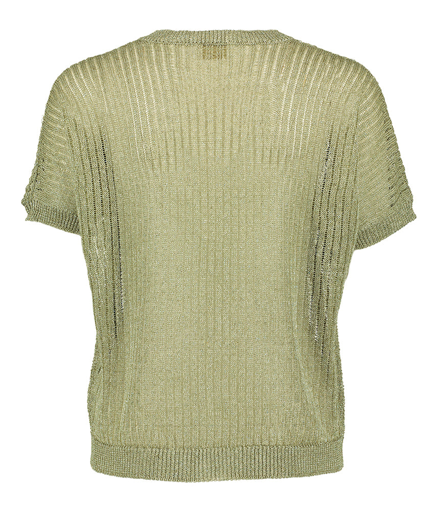 Pull couleur bronze avec fil métallique Puglia Due Amanti