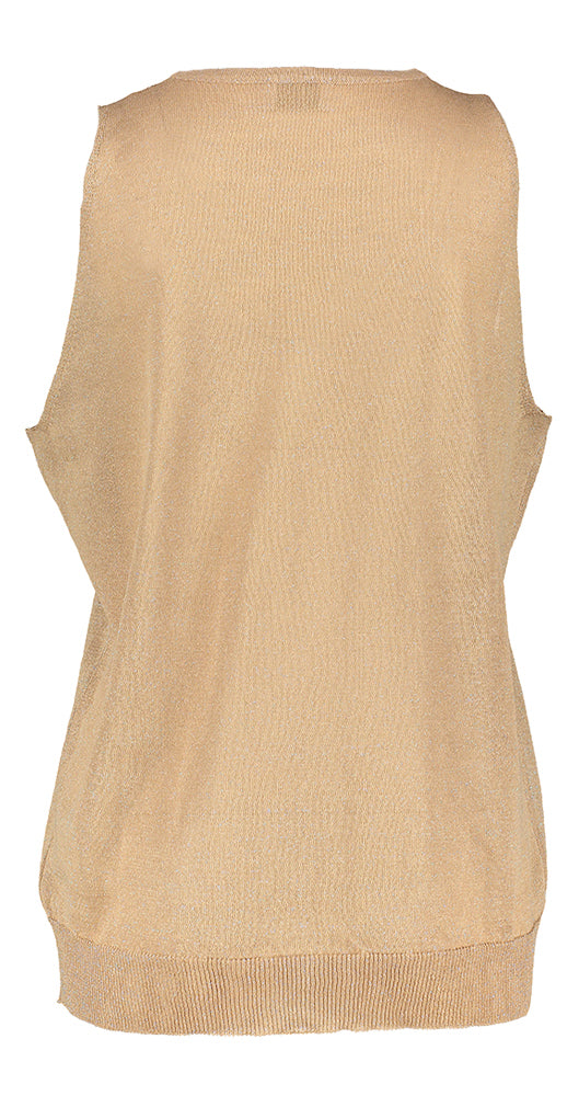 Top beige à fils pailletés Ballerina Due Amanti