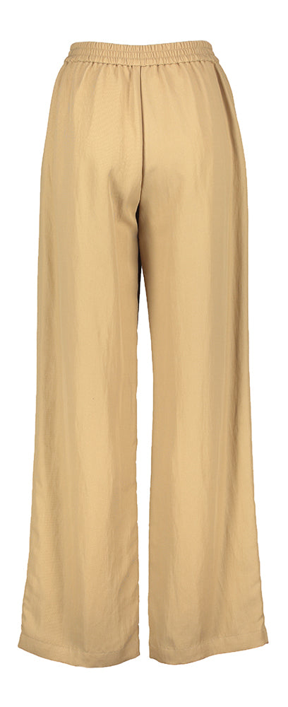 Tabacco beige losvallende broek Moa Due Amanti