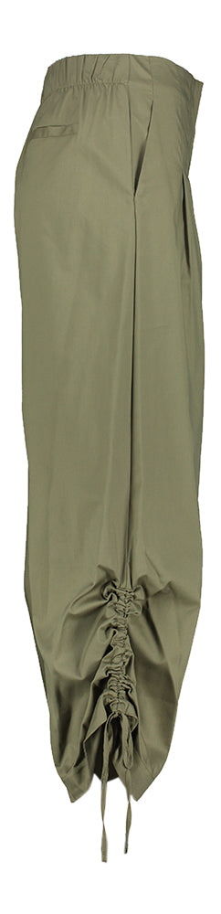 Pantalon kaki large à plis et cordon de serrage en bas Nassaw Due Amanti