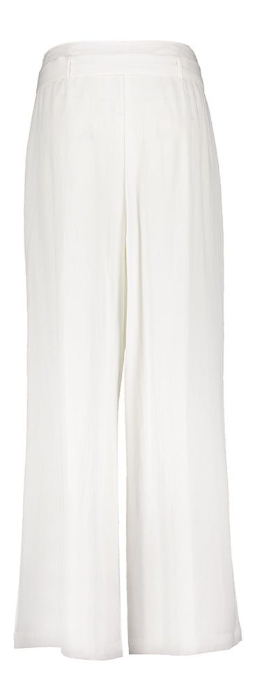 Witte wijde broek met bandplooi Esmeralda Due Amanti