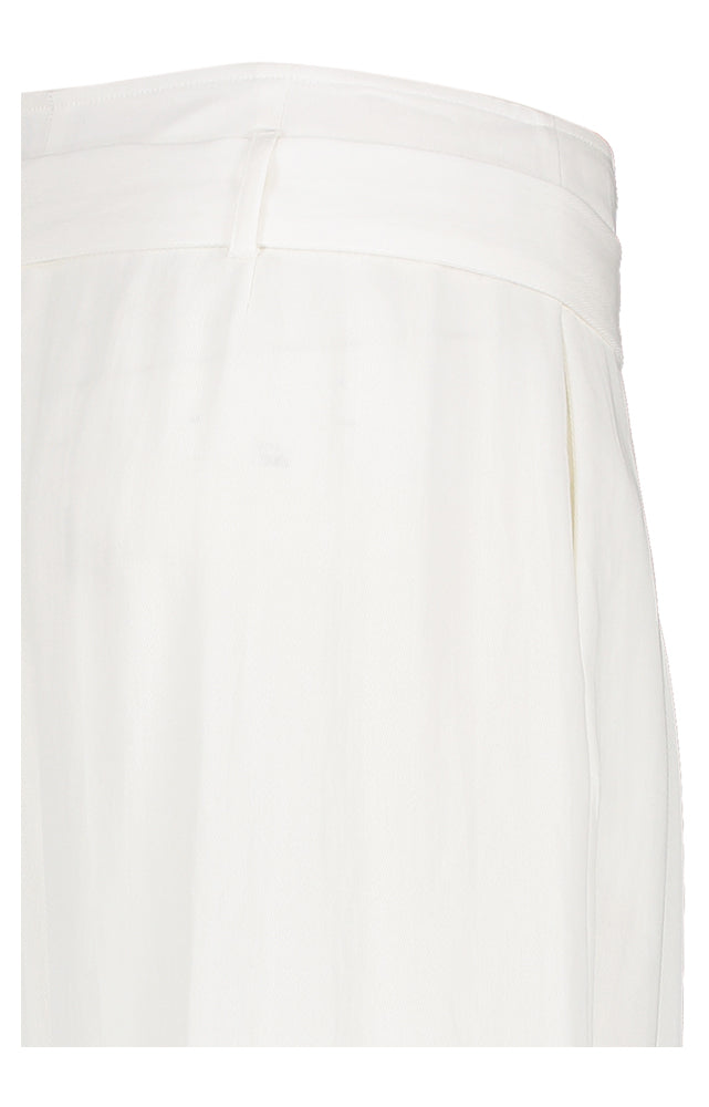Witte wijde broek met bandplooi Esmeralda Due Amanti