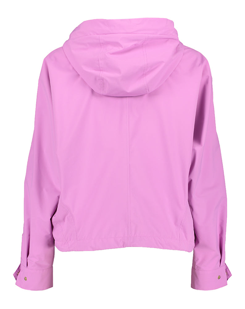 Veste courte rose et violette avec fermeture éclair et capuche Delia Beaumont