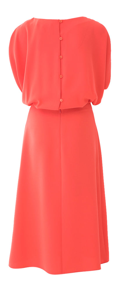 Robe de fête corail fendue Calice Natan