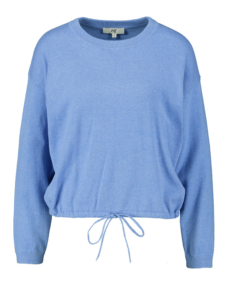 Pull en coton bleu clair avec lien en bas Diego Jeff