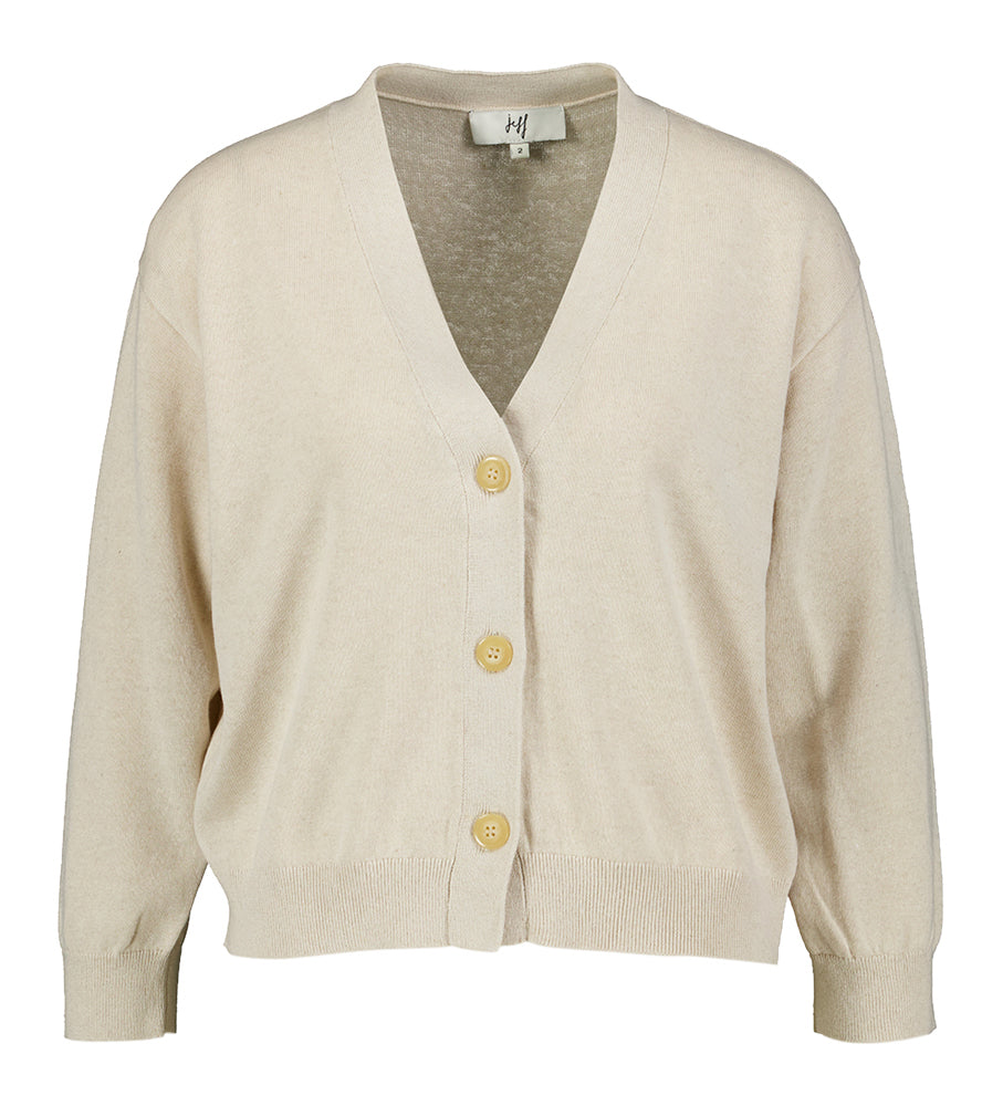 Beige gilet met knopen Fanfan Jeff
