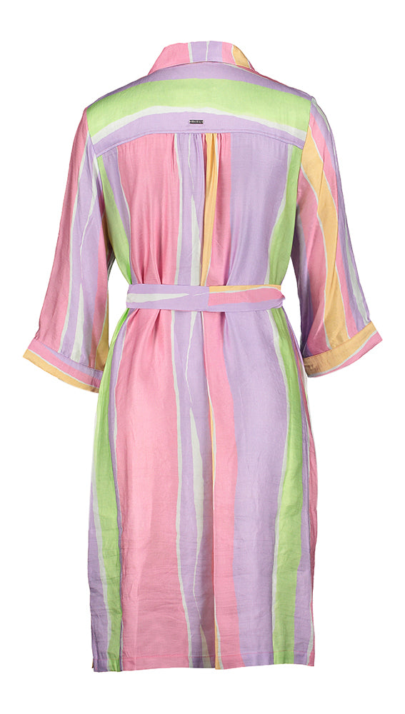 Robe à rayures multicolores avec boutons Sasha Blue Bay