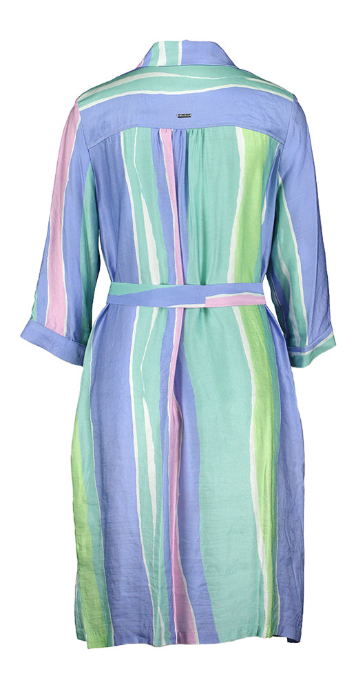 Robe rayée multicolore à boutons Silke Blue Bay