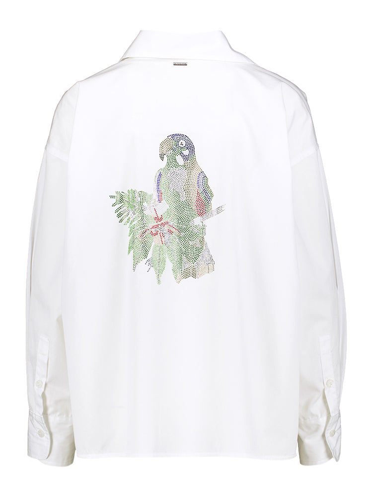 Witte bloes Romy Blue Bay