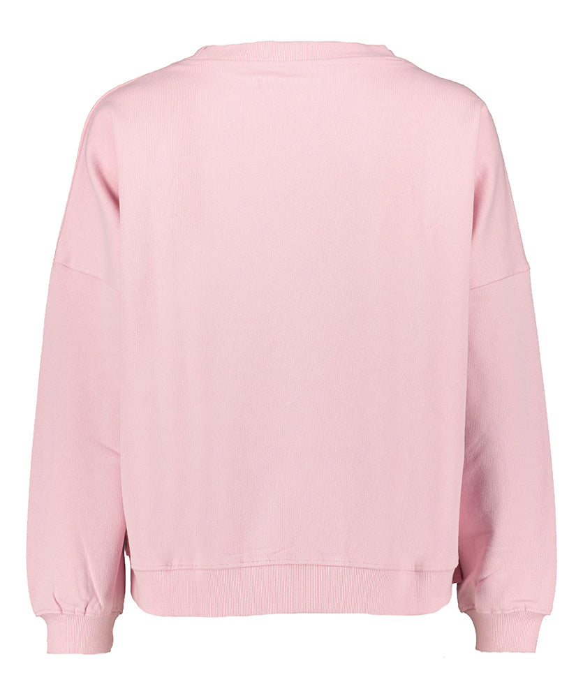 Roze trui met detail Orelie Blue Bay