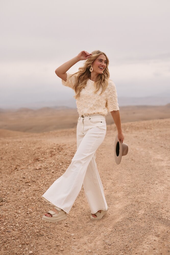 Top met sierlijke details Aria Top Nukus