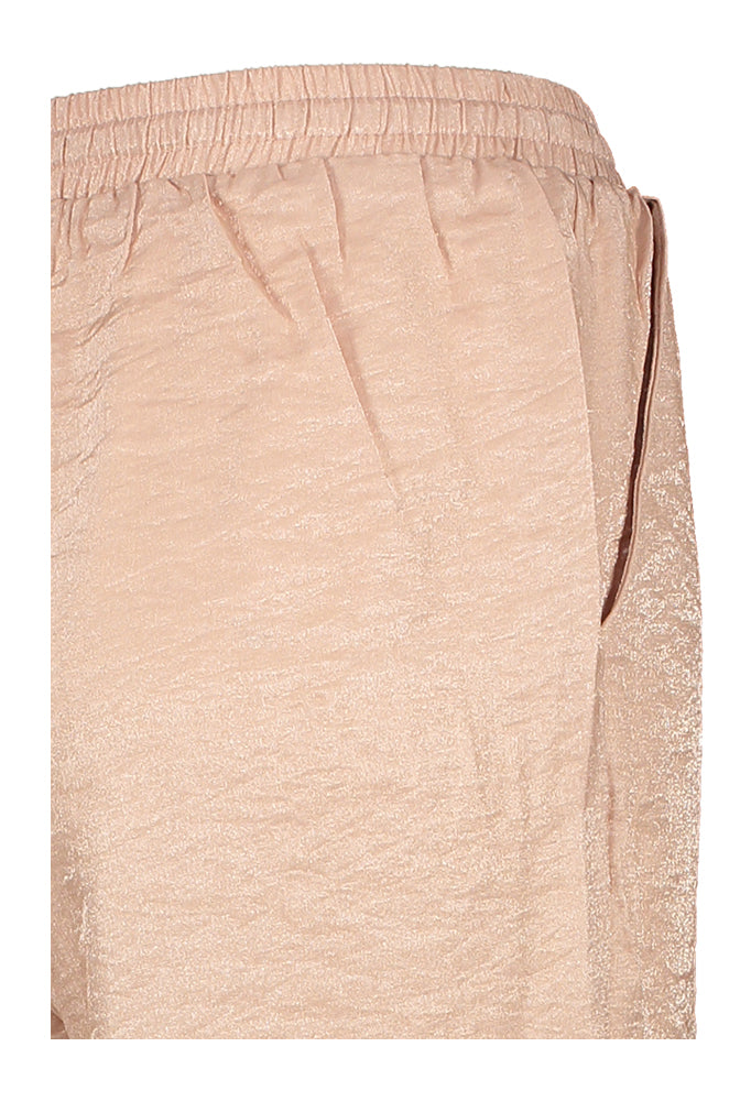 Oudroze glanzende broek met elastiek Vicenza Nukus