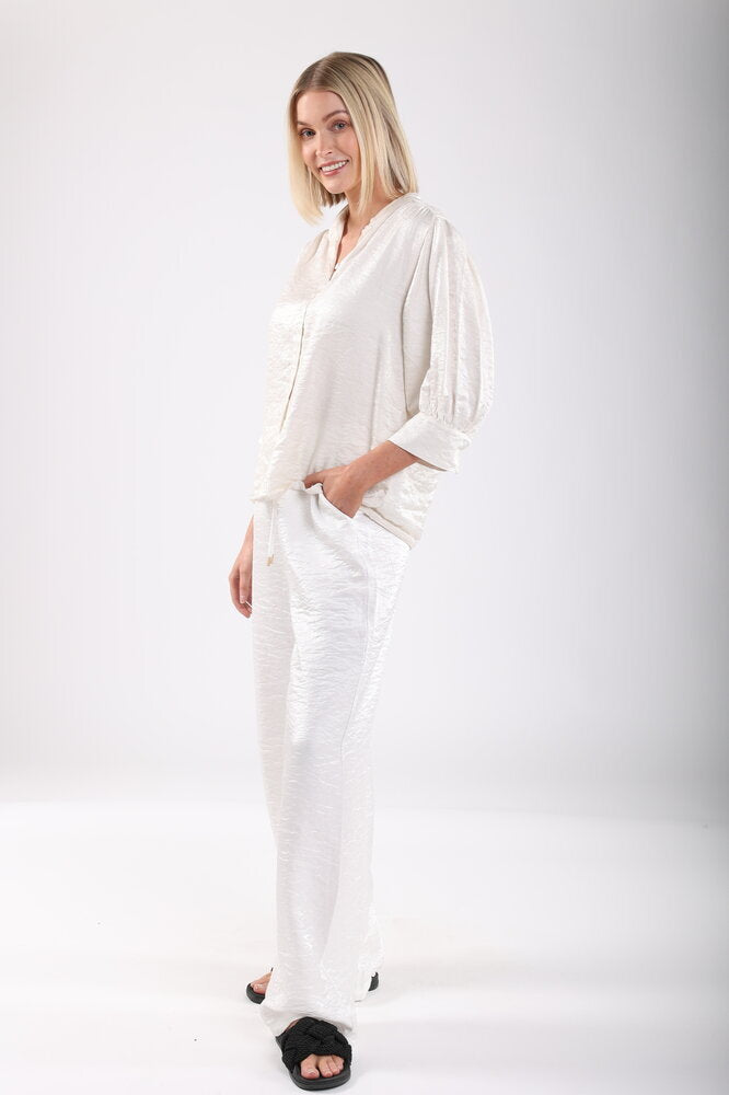 Pantalon nacré brillant avec élastique Vicenza Nukus