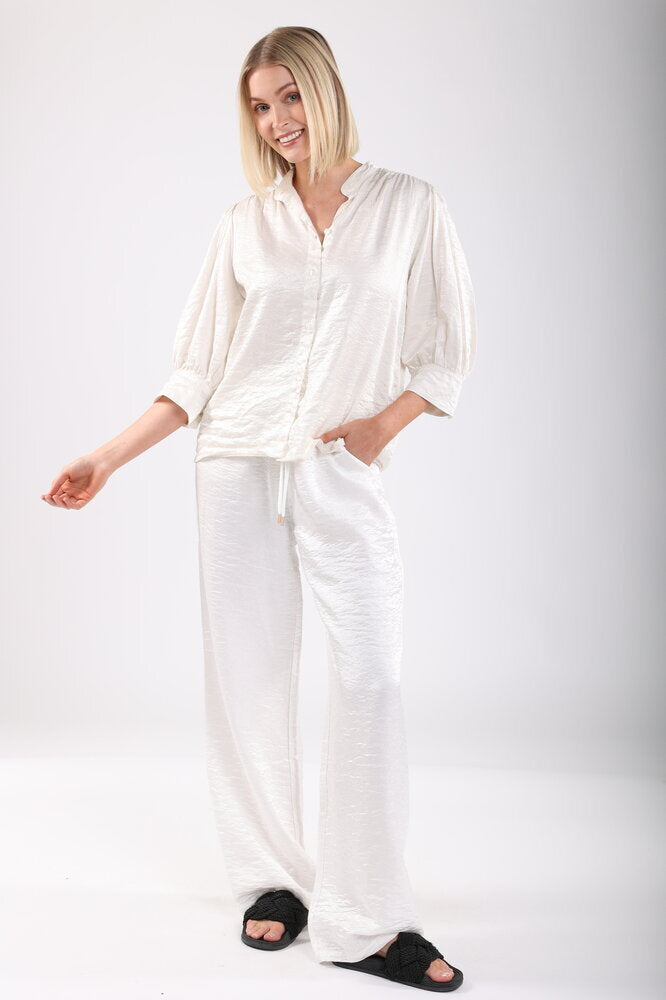 Pantalon nacré brillant avec élastique Vicenza Nukus