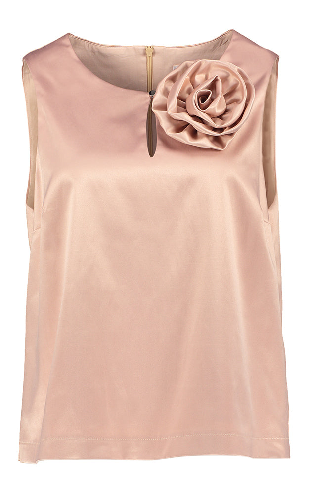 Roze top met broche Efezo Senso