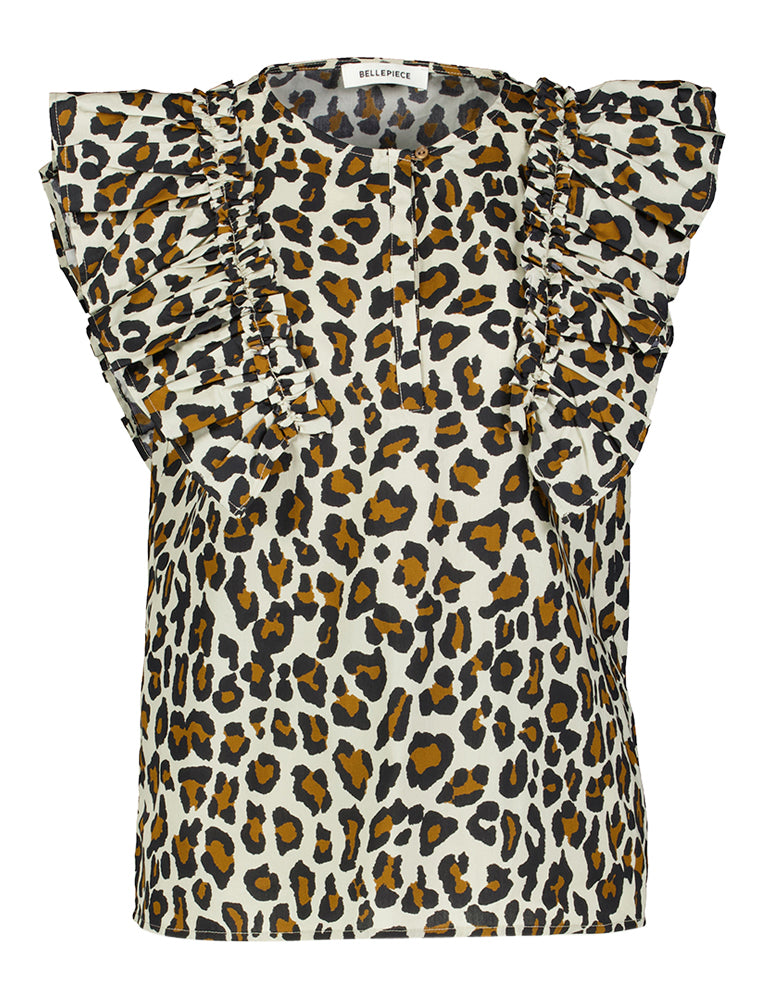 Katoenen top in dierenprint Deia Bellepiece