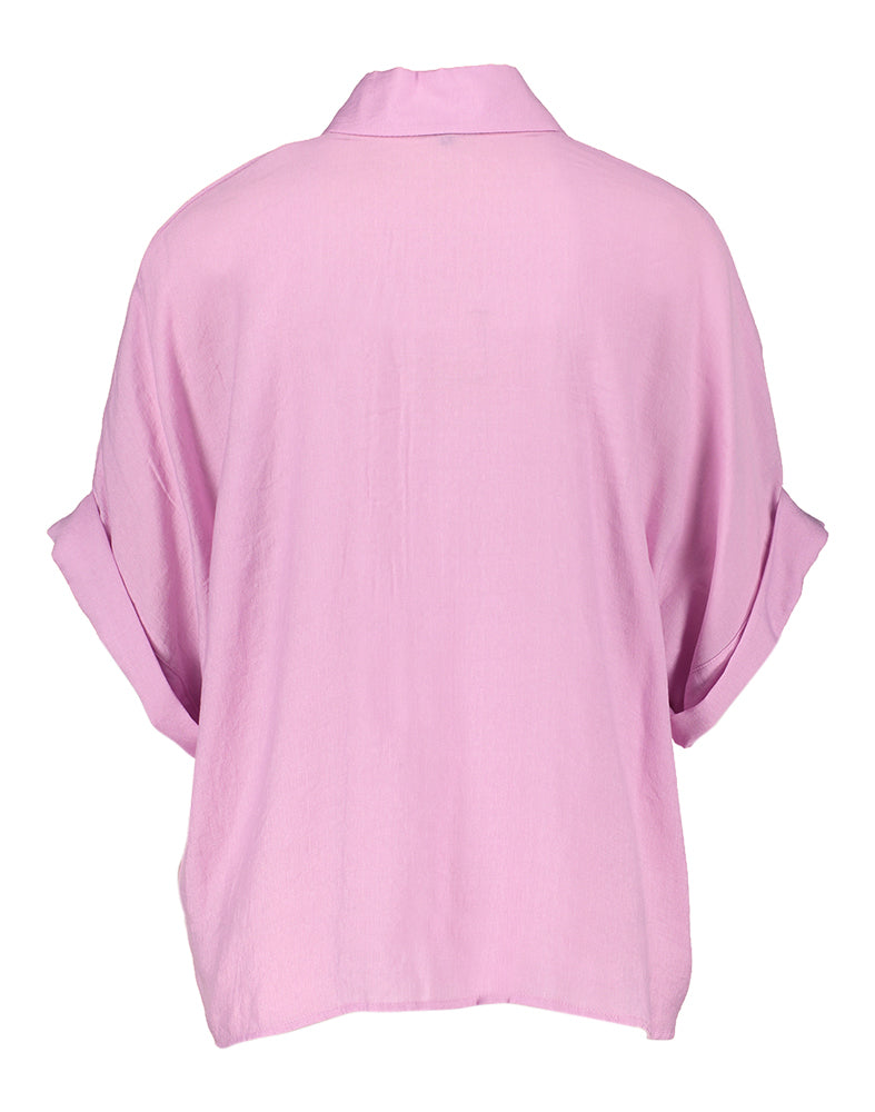 Chemisier rose ample à volants Caroline Biss