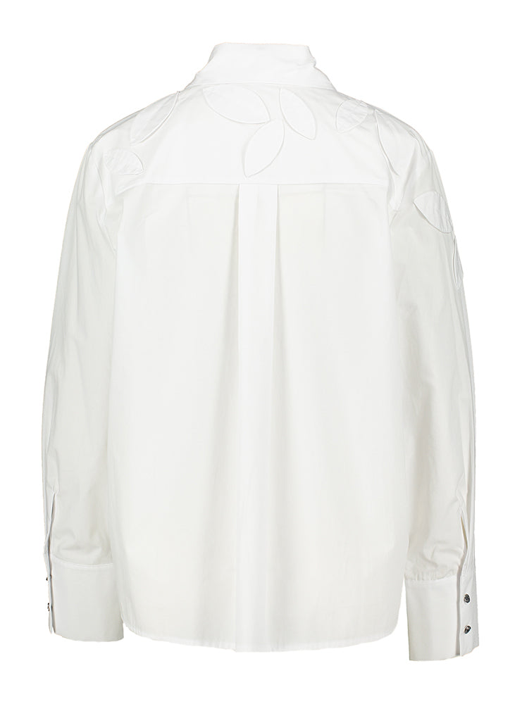 Chemisier blanc en coton à manches longues Caroline Biss