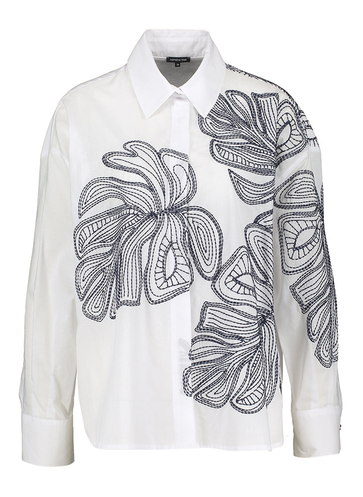 Witte bloes met bloemenprint Caroline Biss