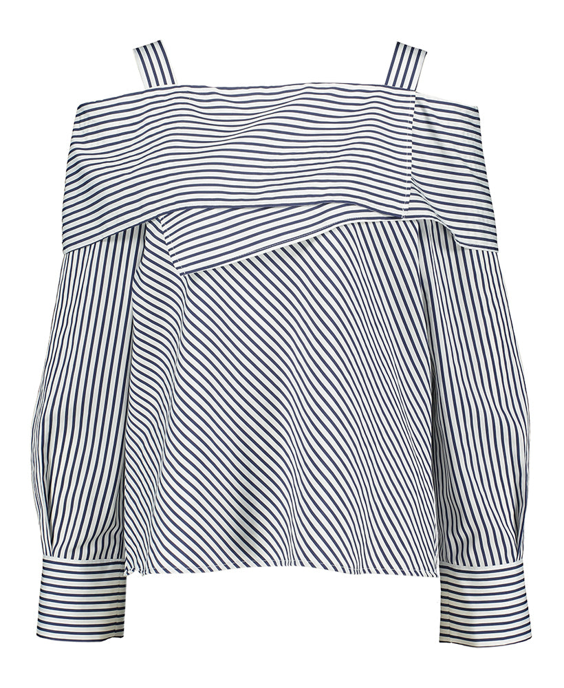 Chemisier à rayures bleues et blanches Caroline Biss
