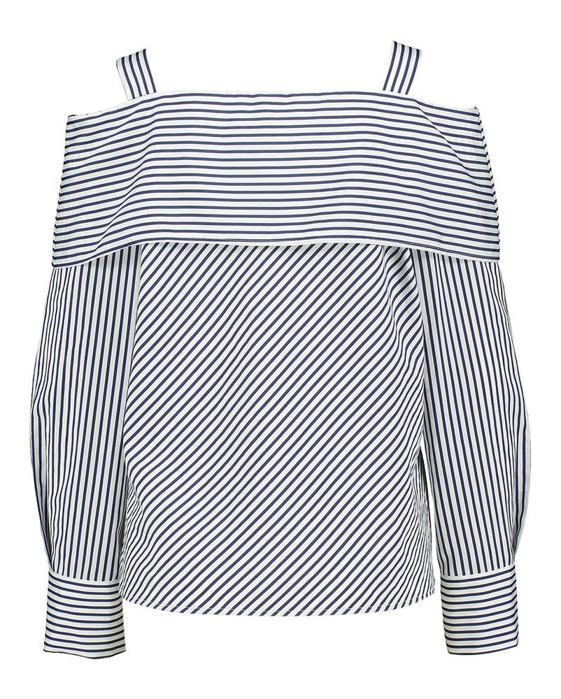 Chemisier à rayures bleues et blanches Caroline Biss