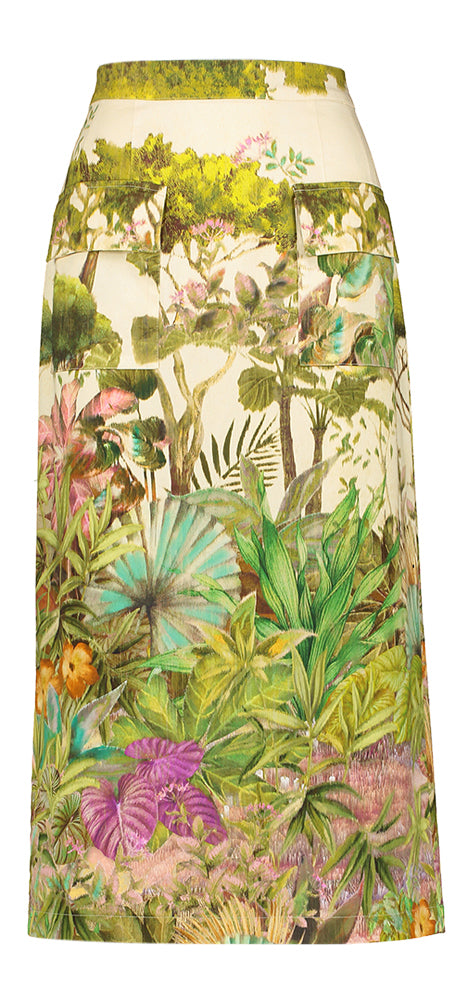 Jupe midi à imprimé floral Caroline Biss